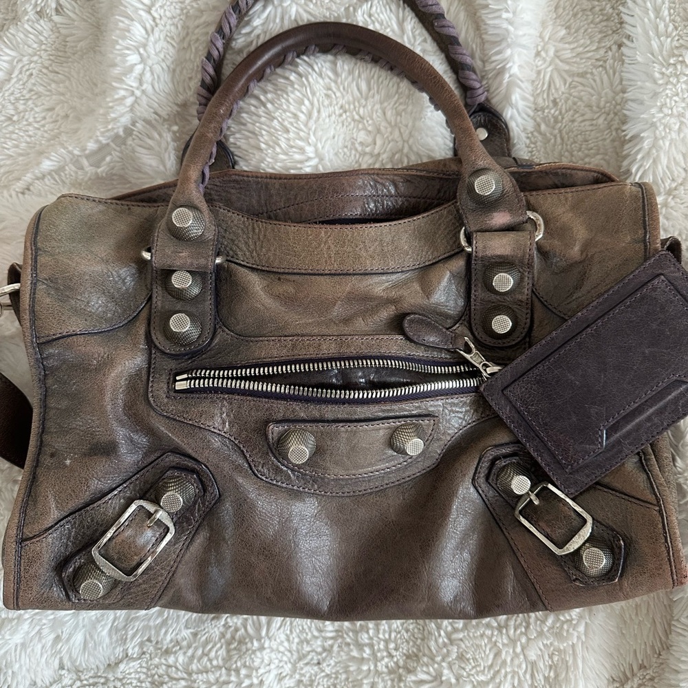 Balenciaga brown city bag